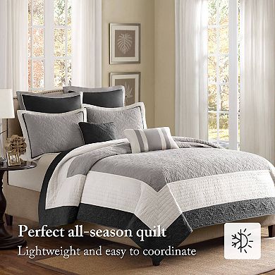 Madison Park Danville 7-Piece Quilt Set with Shams and Decorative Pillows