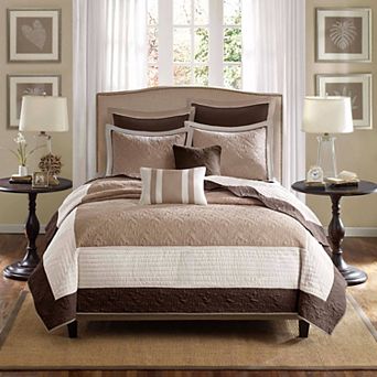 Madison Park Danville 7 pc Quilt Set with Shams and Throw Pillows
