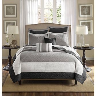 Madison Park Danville 7 pc Quilt Set with Shams and Throw Pillows