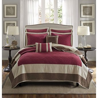 Madison Park Danville 7 pc Quilt Set with Shams and Throw Pillows