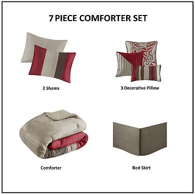 Madison Park Eastridge 7-piece Comforter Set with Shams and Decorative Pillow