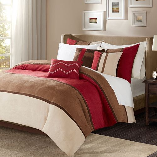 Madison Park Hanover 7 Pc Faux Suede Comforter Set