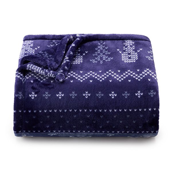 The Big One® Oversized Supersoft Plush Throw - Fairisle Snowman