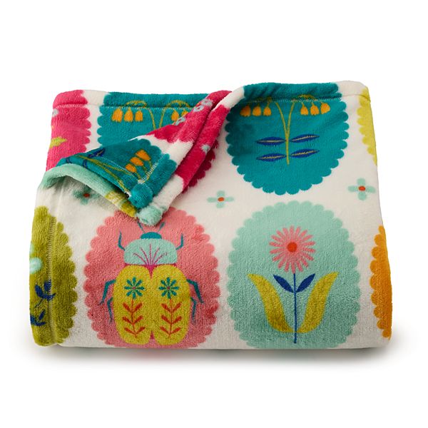 The Big One® Oversized Supersoft Plush Throw Blanket - Garden Icons