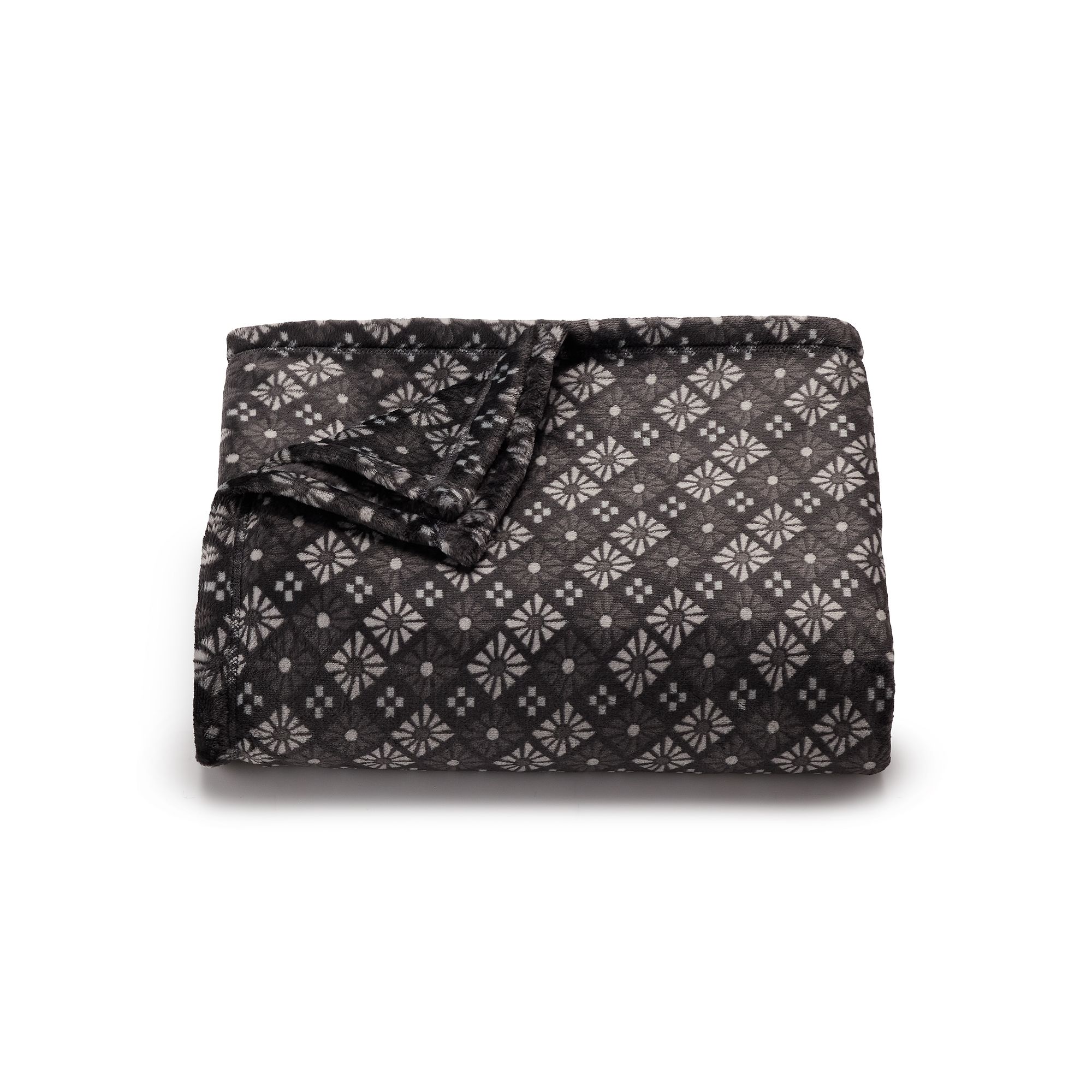 The Big One® Oversized Supersoft Plush Throw Blanket, Gray Geo