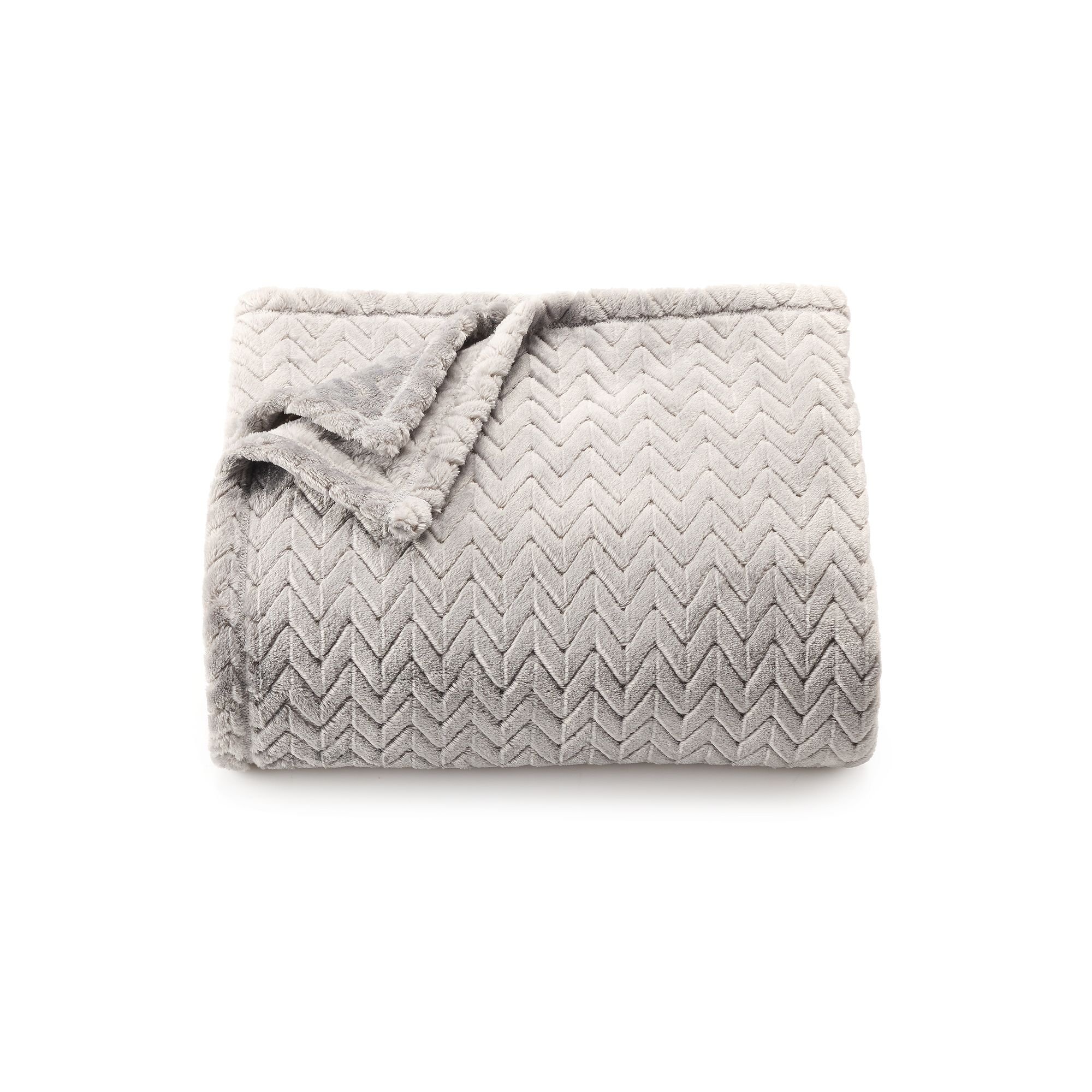 The Big One® Oversized Supersoft Plush Throw Blanket, Gray Jacquard