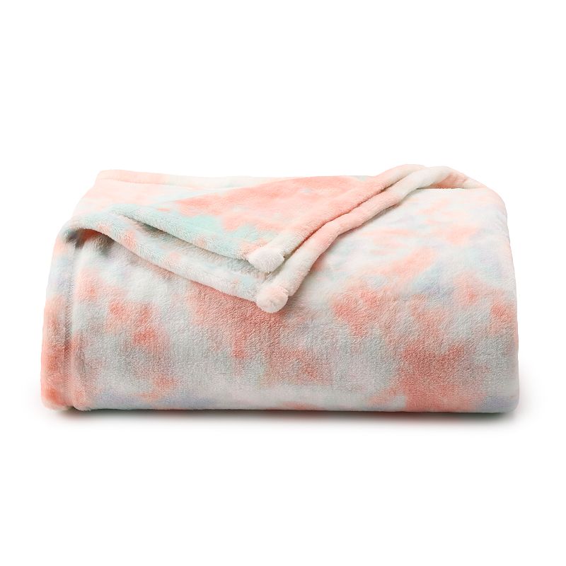 The Big One Oversized Supersoft Plush Throw, Med Blue