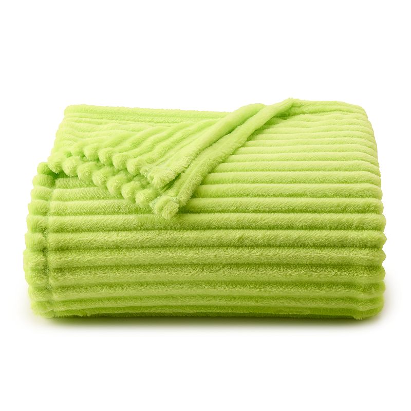 The Big One Oversized Supersoft Plush Throw, Brt Green