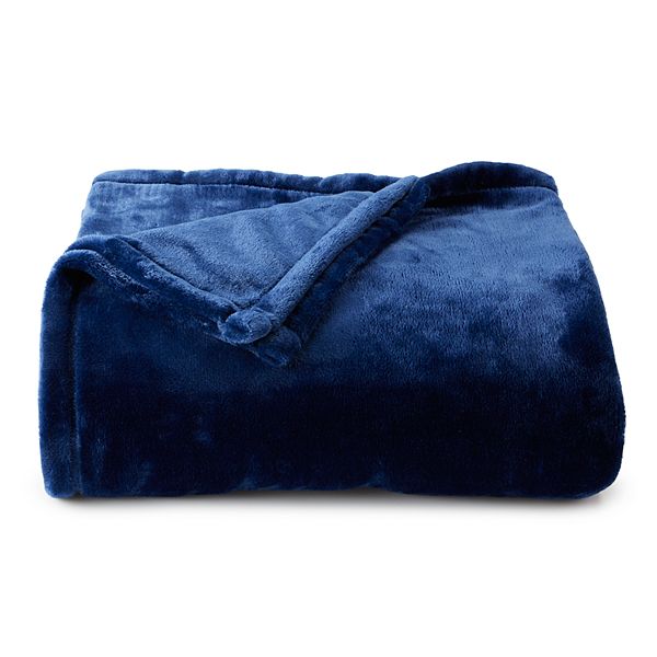 The Big One® Oversized Supersoft Plush Throw Navy BrickSeek