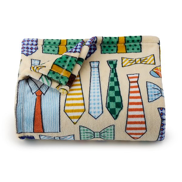 The Big One® Oversized Supersoft Plush Throw Blanket - Neck Ties