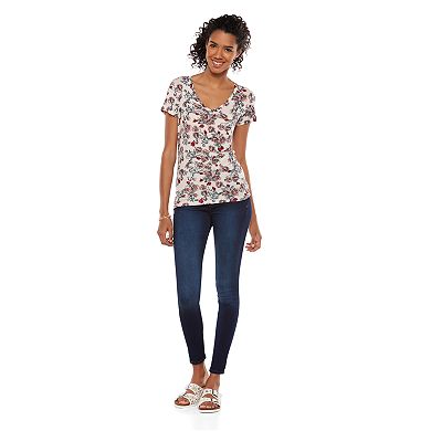 Mudd® Basic V-Neck Tee - Juniors