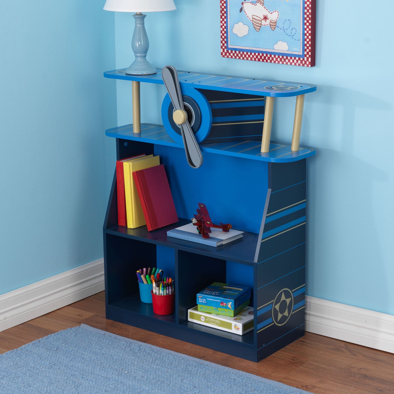 little tikes bookcase blue