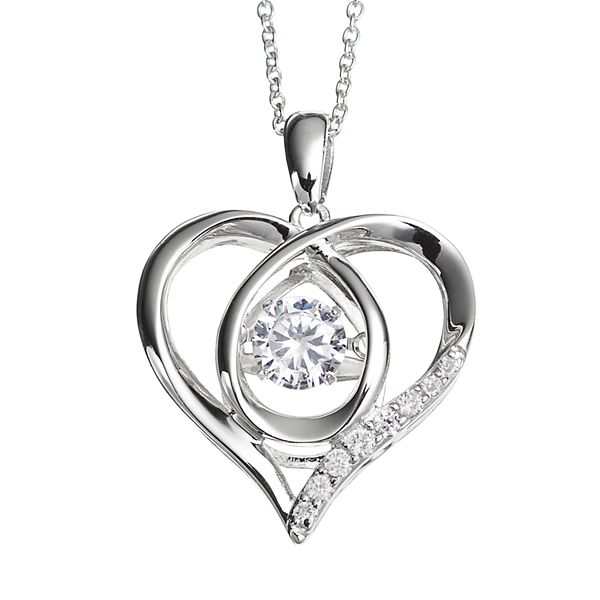 Sterling Silver .60ct Diamond Heart Locket Pendant Necklace