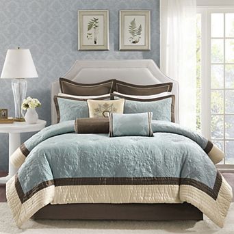 Madison Park Melanie 9 pc Comforter Set with Throw Pillows
