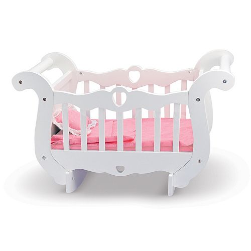 Melissa Doug Wooden Doll Crib