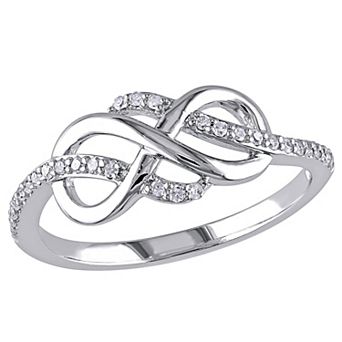 Stella Grace 1/8 Carat T.W. 10k White Gold Infinity Ring