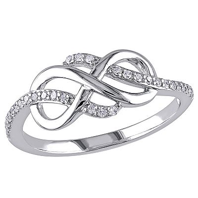 Stella Grace 1/8 Carat T.W. 10k White Gold Infinity Ring