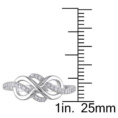 Stella Grace 1/8 Carat T.W. 10k White Gold Infinity Ring