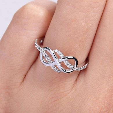 Stella Grace 1/8 Carat T.W. 10k White Gold Infinity Ring