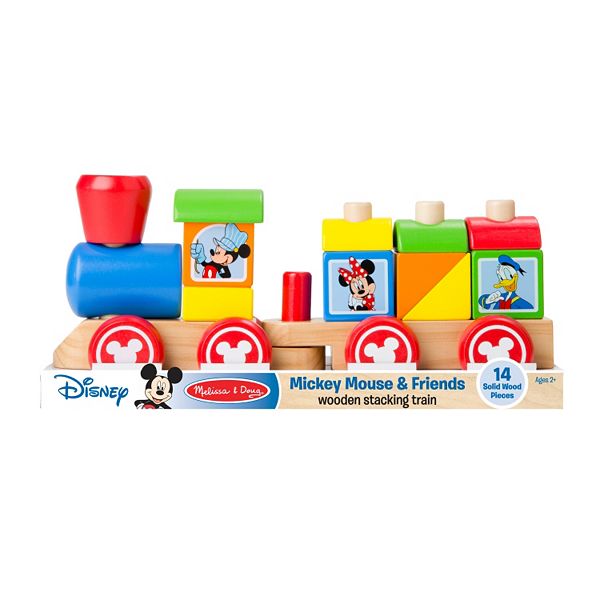 Melissa & Doug Disney Mickey Mouse Wooden Stacking Train 14 Pcs Age 2 for sale online 