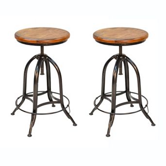 Carolina Living Ryder 2 pc Adjustable Stool Set