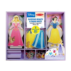 Disney Princess Aurora & Snow White Wooden Magnetic Dress-Up Dolls by Melissa & Doug