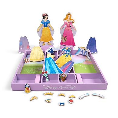 Disney Princess Aurora and Snow White Wooden Magnetic Dress-Up Dolls by Melissa and Doug
