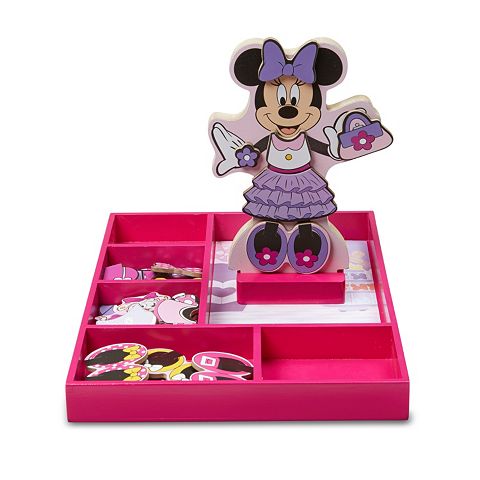 Детские куклы Disney's Mickey Mouse & Friends Minnie Mouse Wooden Magnetic Dress-Up Doll by Melissa & Doug