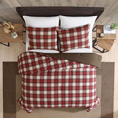 Couette Réversible Eddie Bauer King - Plaid Gris Normandy - Ensemble Literie Chaud Et Stylé