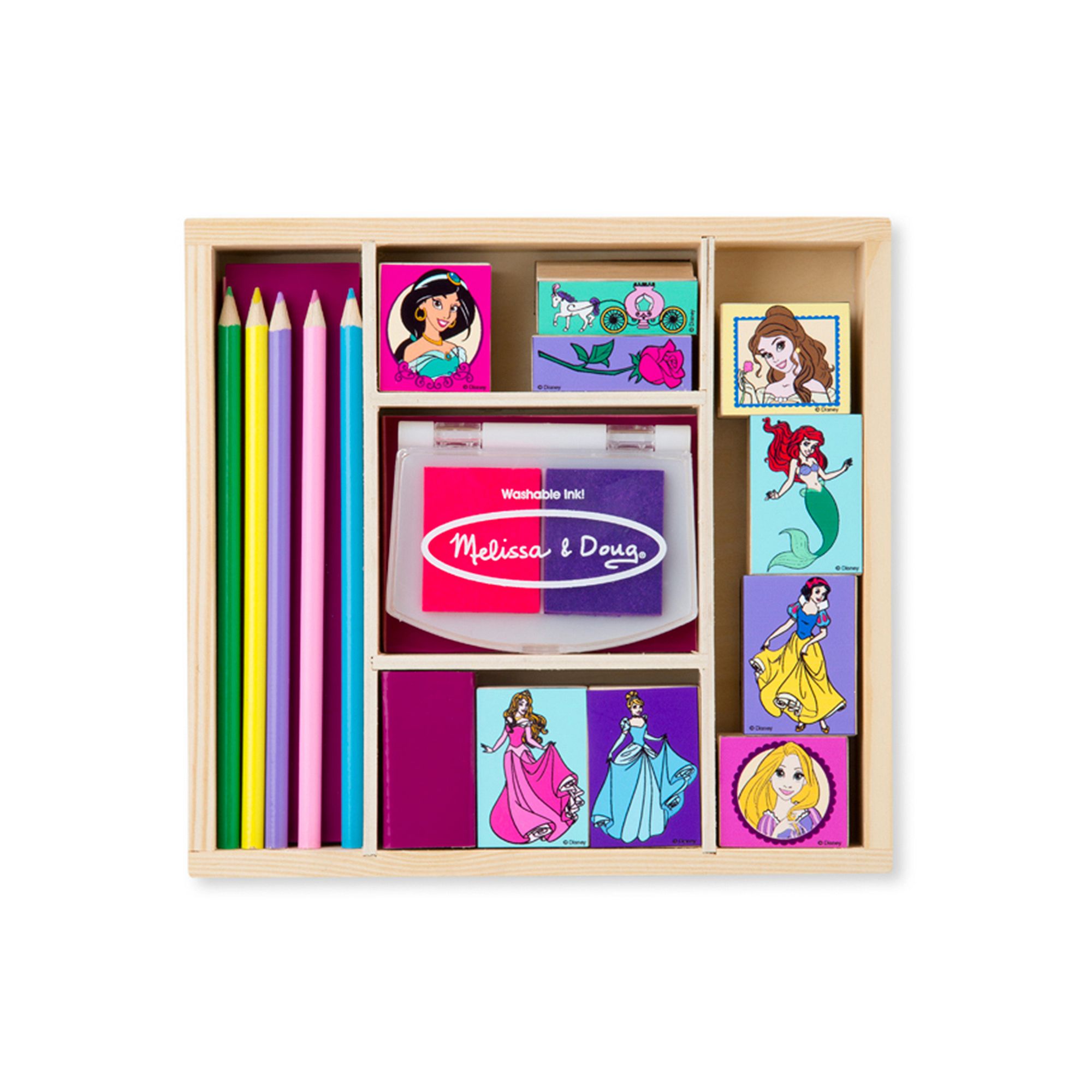 Disney Princess Wooden Stamp Set by Melissa & Doug, Multicolor