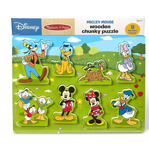 Детские игрушки Disney's Mickey Mouse Clubhouse Wooden Chunky Puzzle by Melissa & Doug