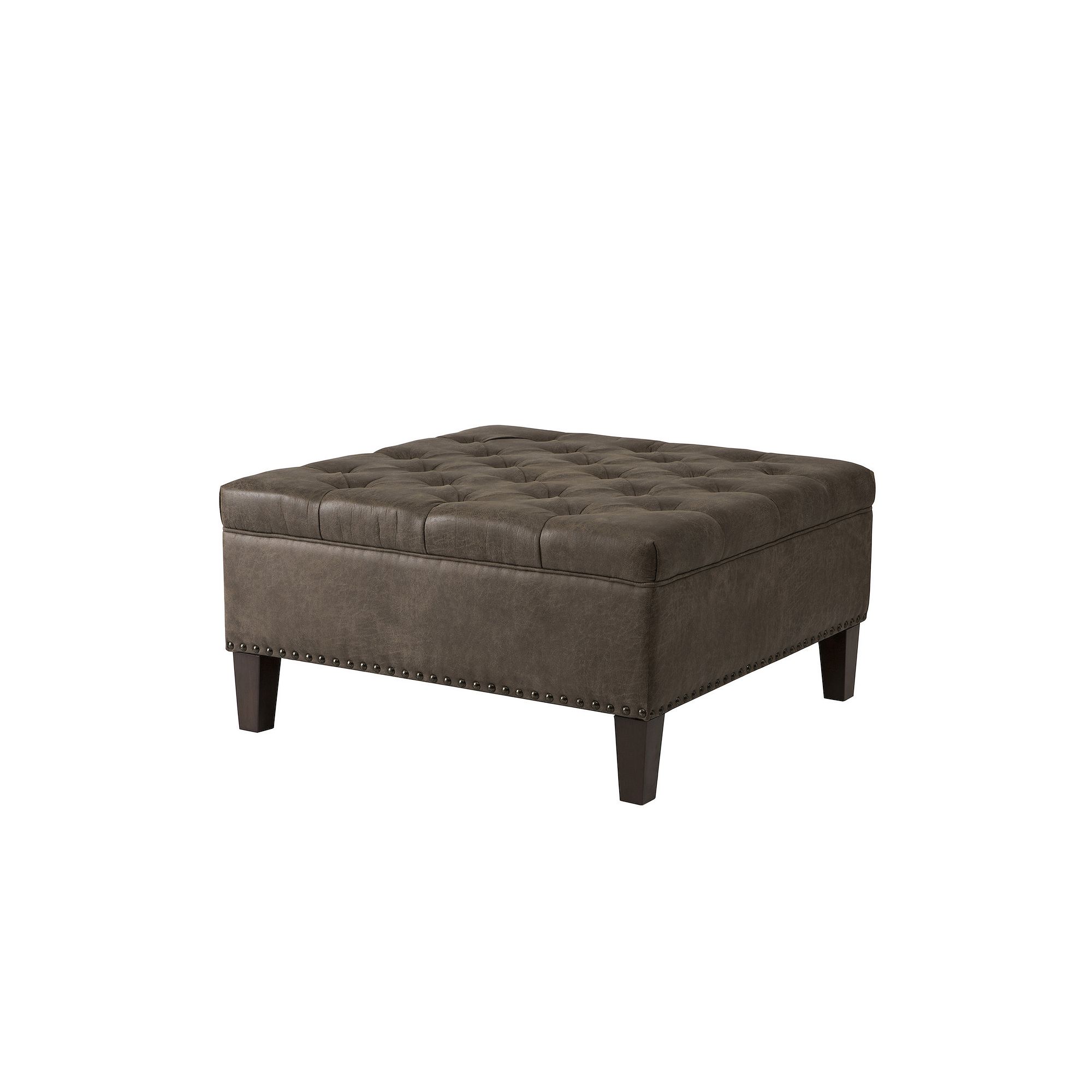 Madison Park Lindsey Tufted Ottoman, Brown