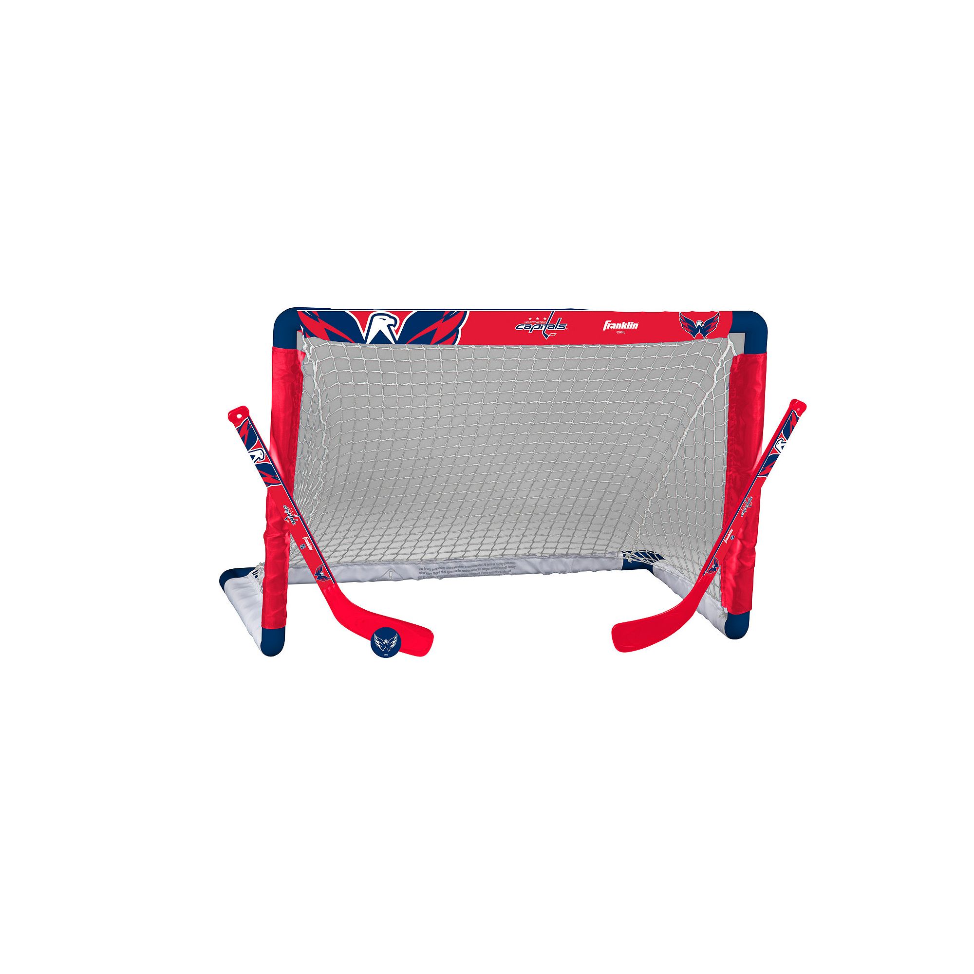 Franklin Sports Washington Capitals Mini Hockey Goal Set, Multicolor