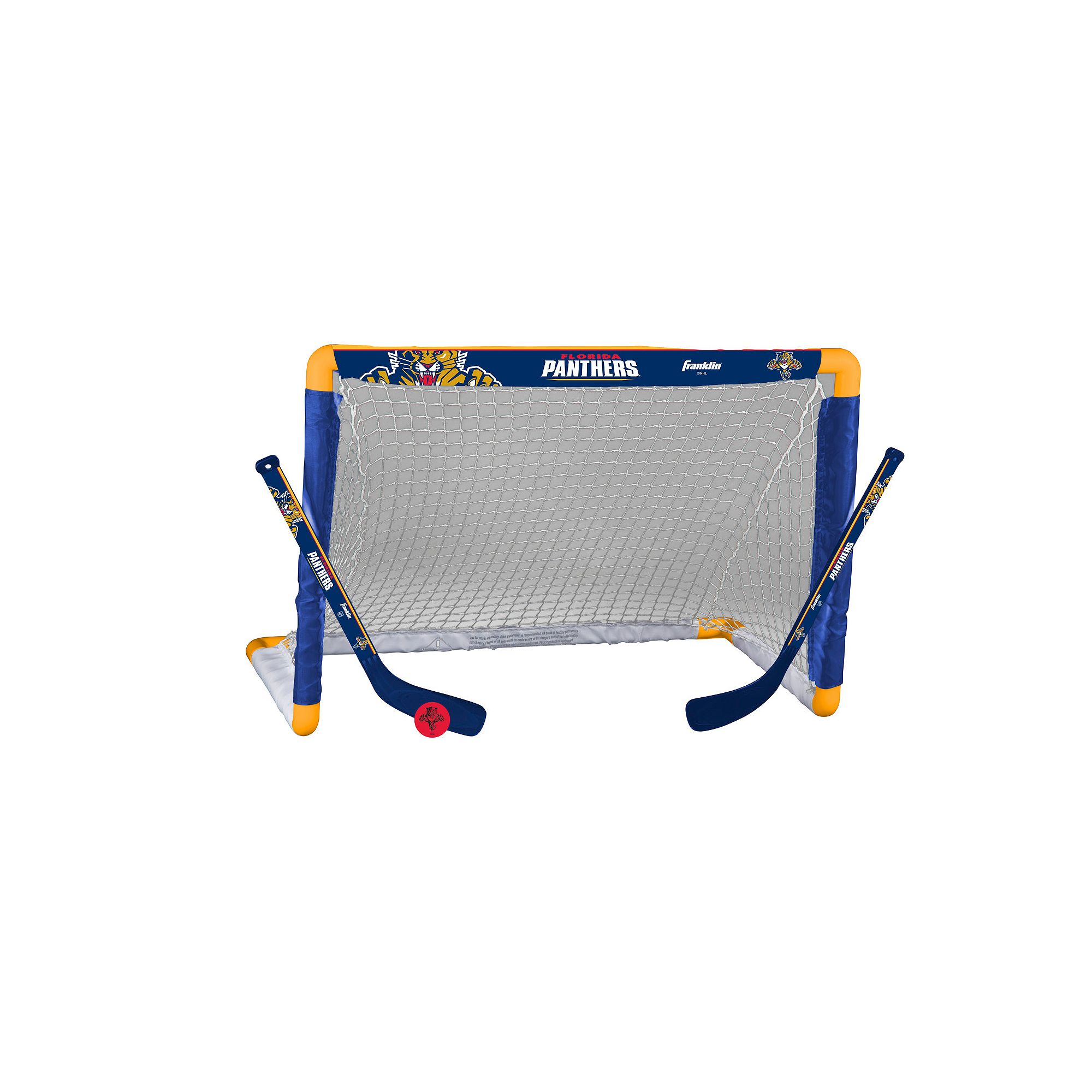 Franklin Sports Florida Panthers Mini Hockey Goal Set, Multicolor