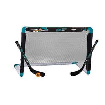 Franklin Sports San Jose Sharks Mini Hockey Goal Set