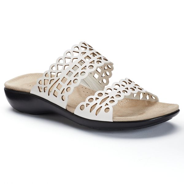 Croft And Barrow® Women S Perforated Slide Sandals