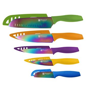 Hampton Forge Tomodachi 10 pc Rainbow Knife Set