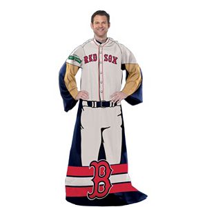 Boston Red Sox Uniform Comfy Throw Blanket with Sleeves by Northwest