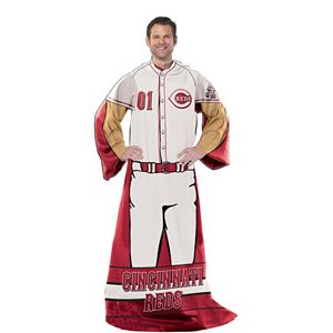 Cincinnati Reds Uniform Comfy Throw Blanket with Sleeves by Northwest