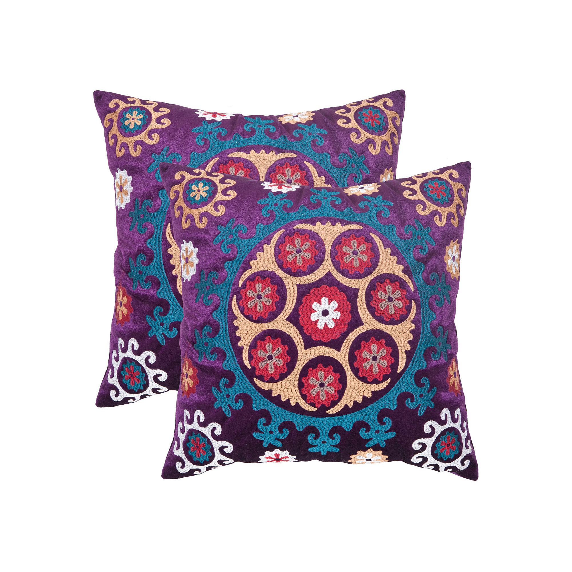 Vanessa 2-piece 22 x 22 Throw Pillow Set, Gold