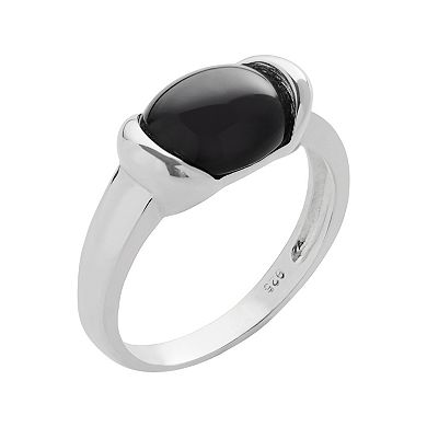 Onyx Sterling Silver Ring