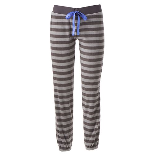 Juniors' SO® Pajamas: Printed Banded-Bottom Microfleece Pajama Pants