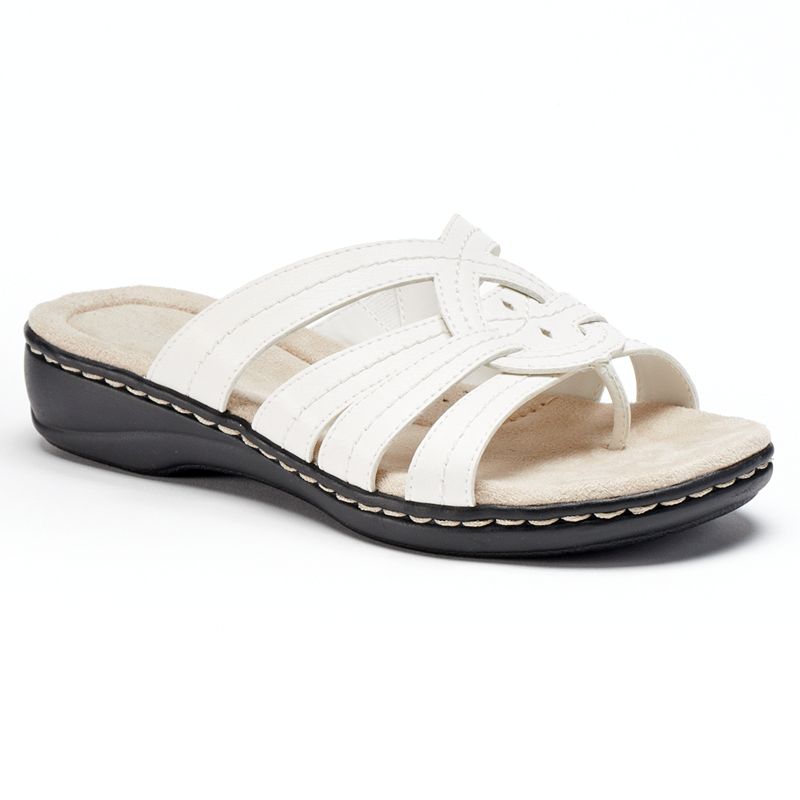 White Padded Footbed Sandals | Kohl's