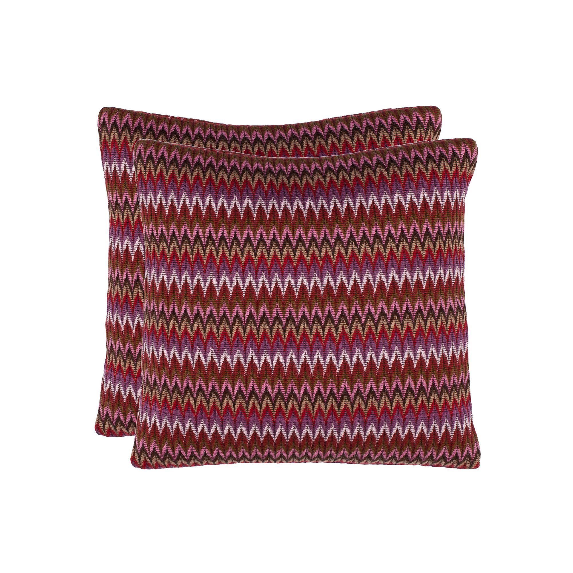 Ava 2-piece Throw Pillow Set, Raspberry