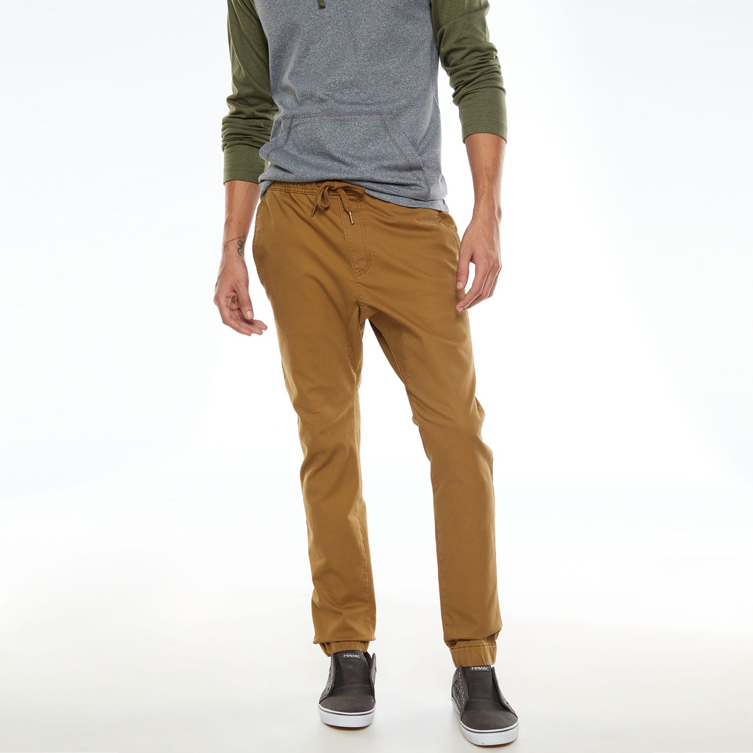 kohls mens khaki joggers