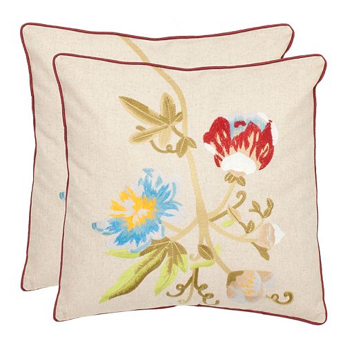 Pima Floral 2-piece Throw Pillow Set
