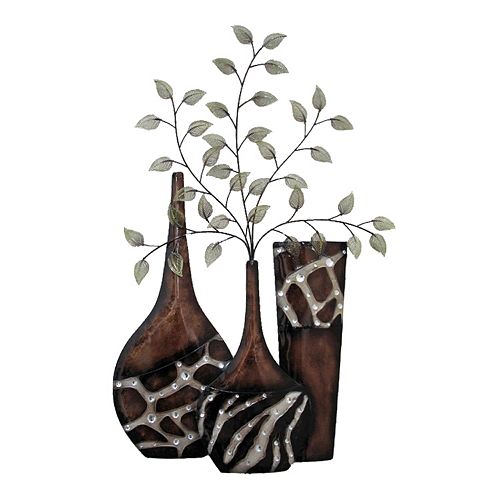 Exotic Vase Metal Wall Decor