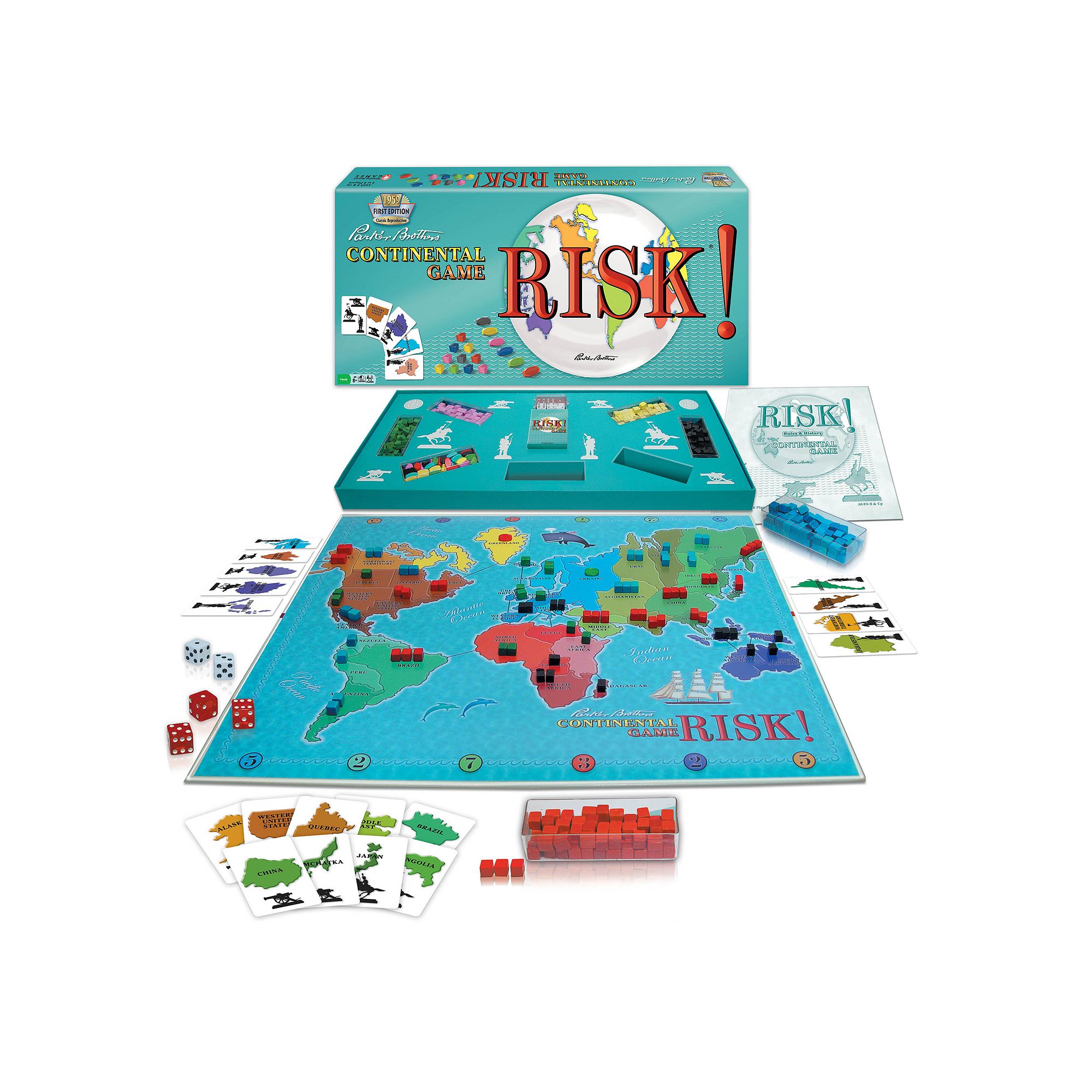 Risk 1959 Board Game, Multicolor