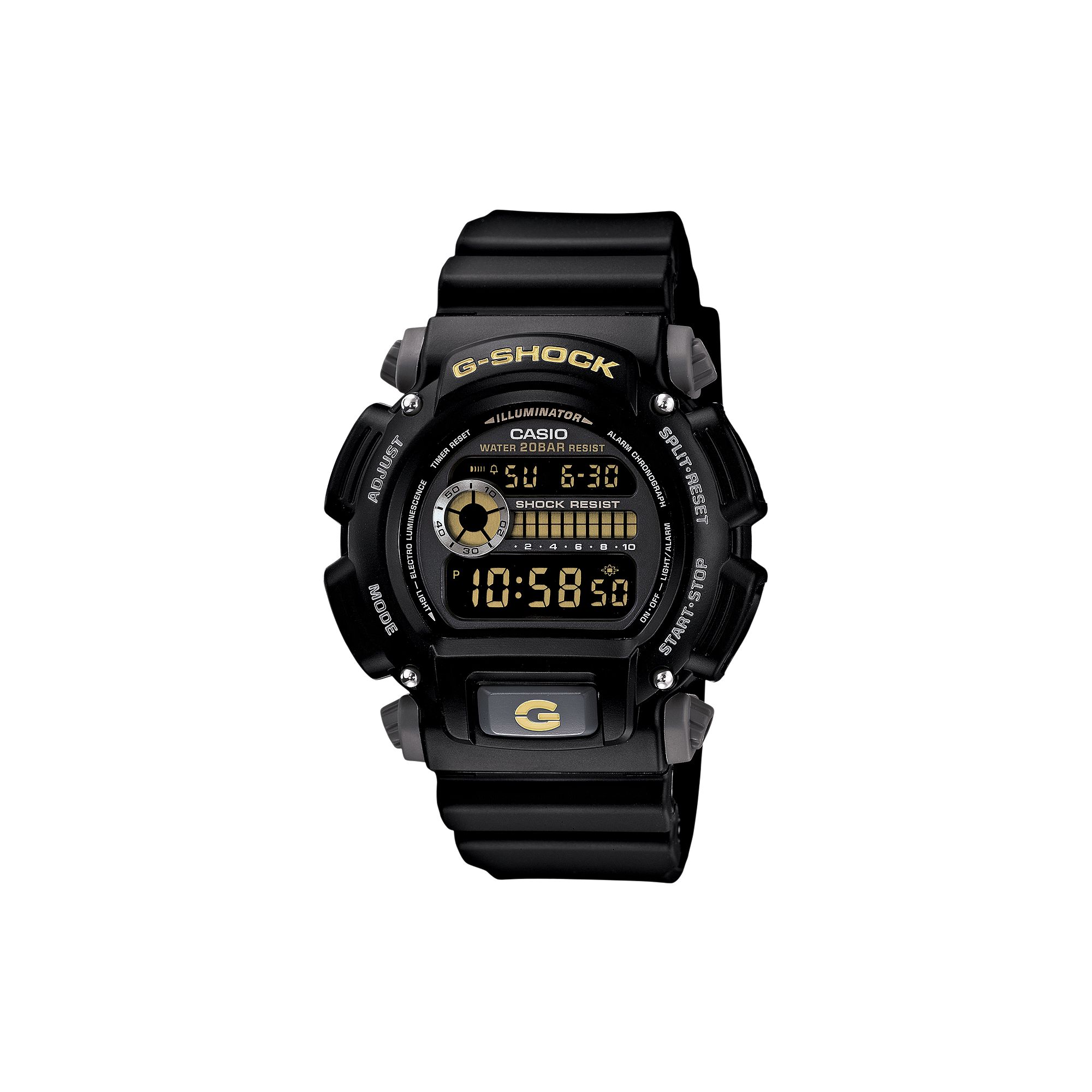Casio Mens G-Shock Digital Chronograph Watch - DW9052-1CCG, Black