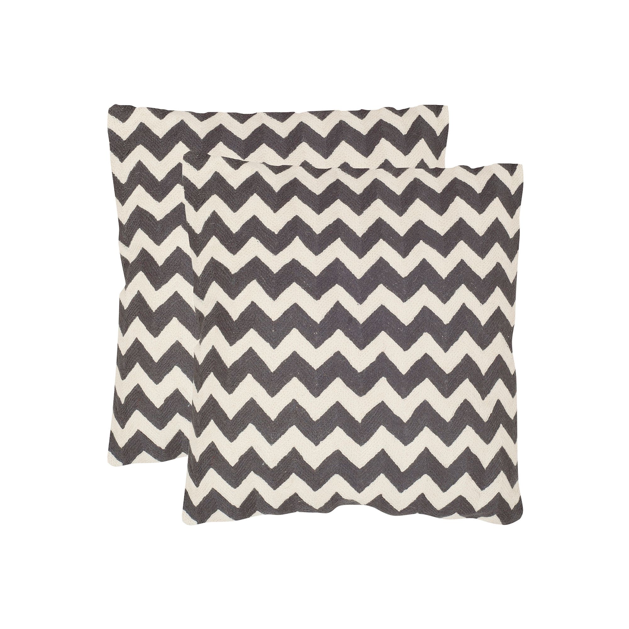 Chevron Tealea 2-piece 18 x 18 Throw Pillow Set, Grey